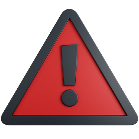 Warning Sign  3D Icon