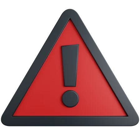 Warning Sign  3D Icon