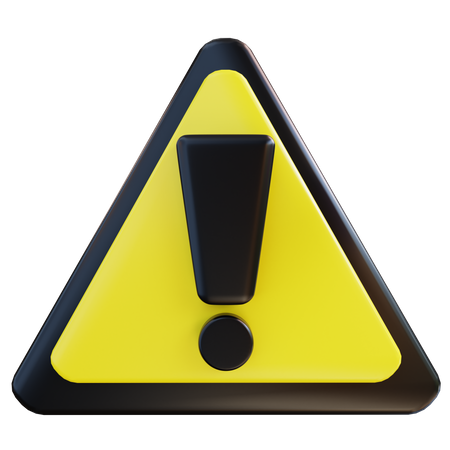 Warning Sign  3D Icon