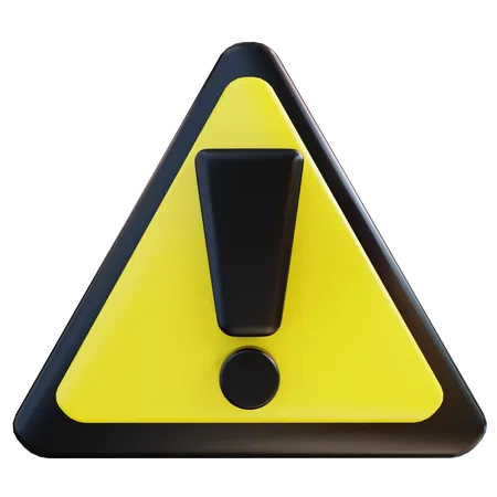 Warning Sign  3D Icon