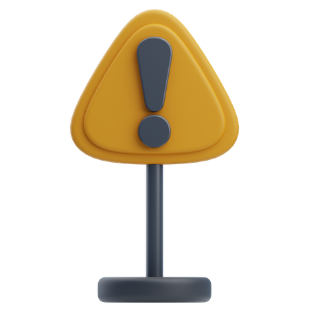 Warning Sign  3D Icon