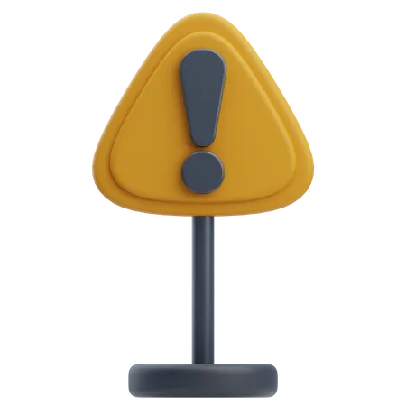 Warning Sign  3D Icon