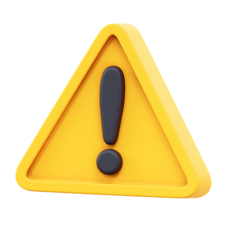 Warning Sign  3D Icon