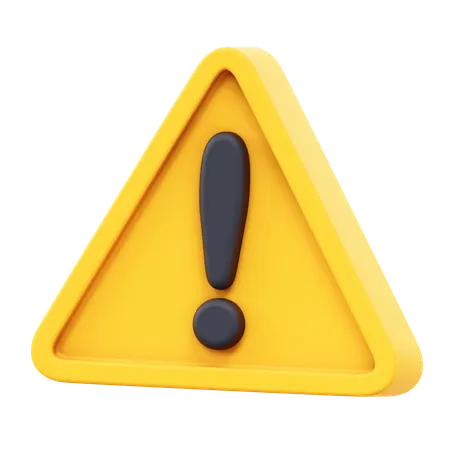 Warning Sign  3D Icon