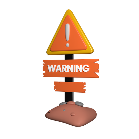 Warning Sign  3D Icon