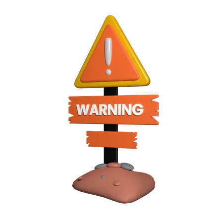 Warning Sign  3D Icon