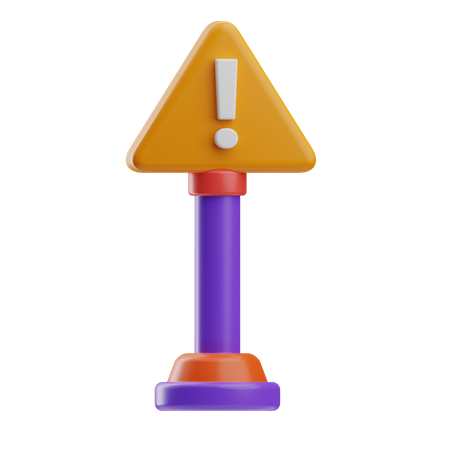 Warning Sign  3D Icon