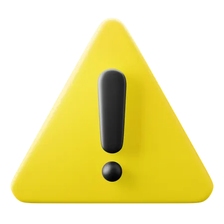 Warning Sign  3D Icon