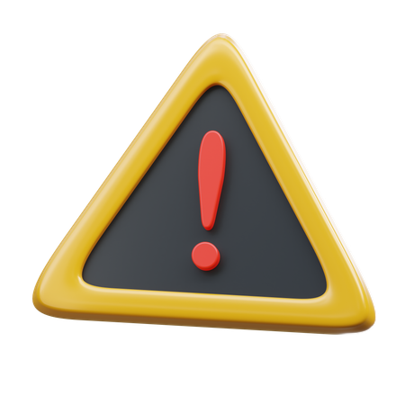 Warning Sign  3D Icon