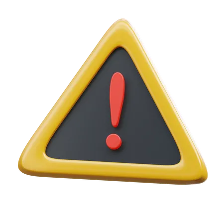 Warning Sign  3D Icon