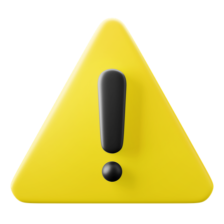 Warning Sign  3D Icon