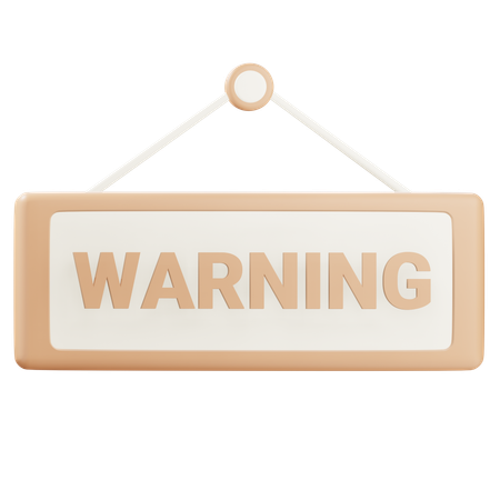 Warning Sign  3D Icon