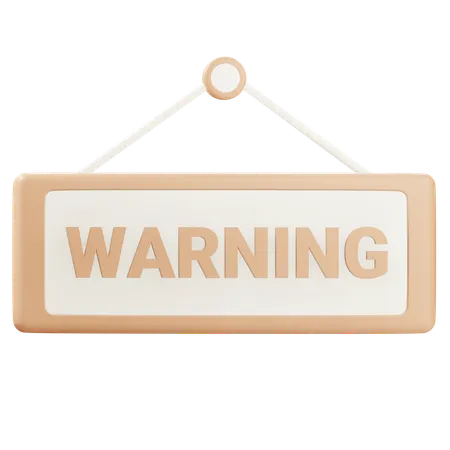 Warning Sign  3D Icon