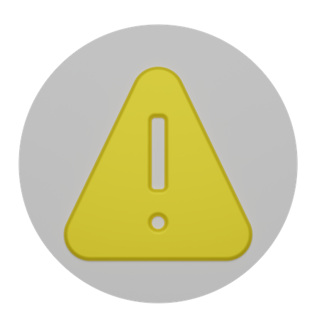 Warning sign  3D Icon