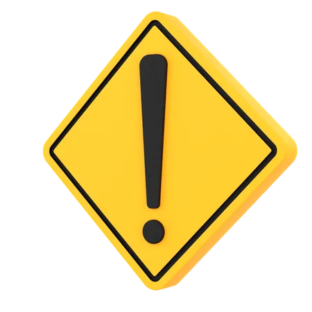 Warning Sign  3D Icon