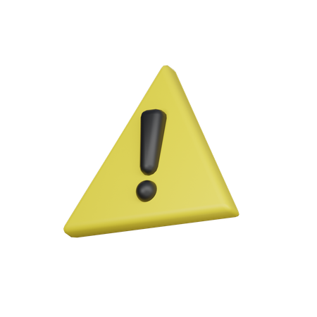 Warning Sign  3D Icon