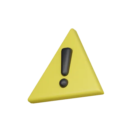 Warning Sign  3D Icon