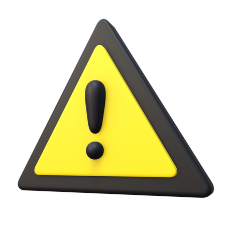 Warning Sign  3D Icon