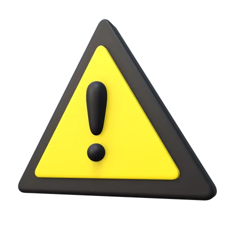 Warning Sign  3D Icon