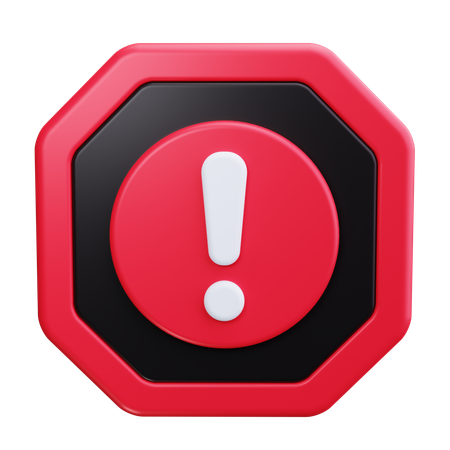 Warning Sign  3D Icon