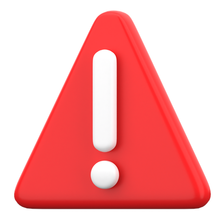 Warning Sign  3D Icon