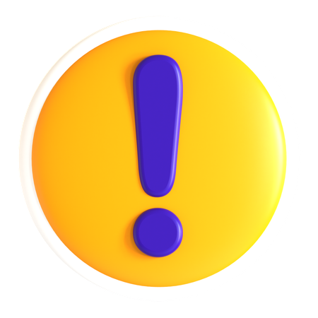 Warning Sign  3D Icon