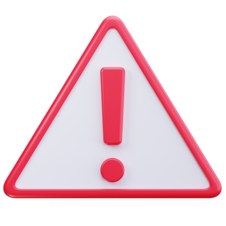 Warning Sign 3D Icon