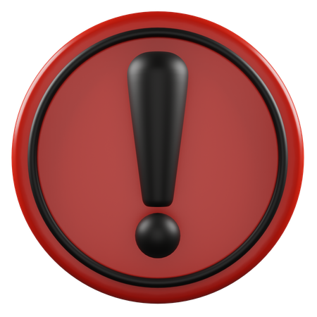Warning Sign  3D Icon