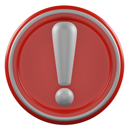 Warning Sign  3D Icon