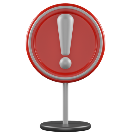 Warning Sign  3D Icon