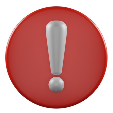 Warning Sign  3D Icon