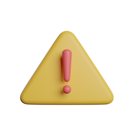 Warning Sign 3D Icon