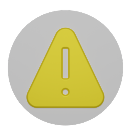 Warning sign 3D Icon