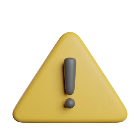 Warning Sign Symbol 3D Icon