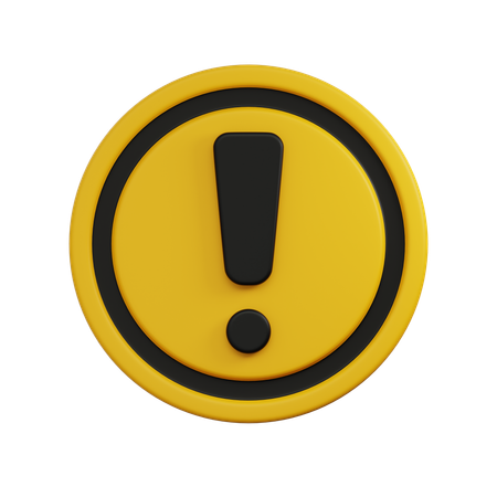 Warning sign circle  3D Icon