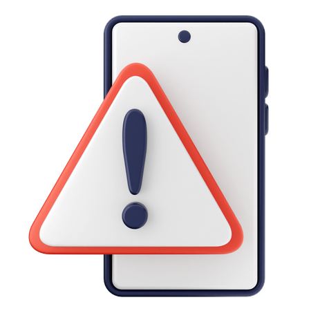 Warning Smartphone  3D Icon