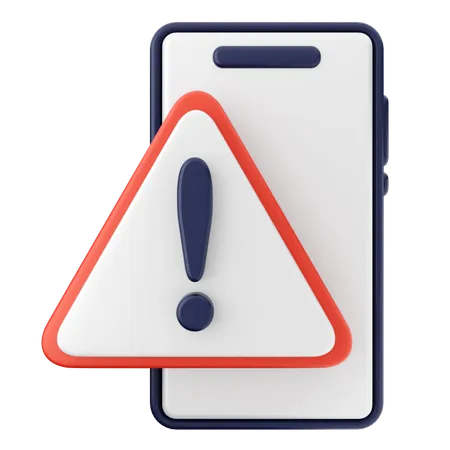 Warning Smartphone  3D Icon