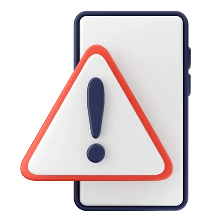 Warning Smartphone  3D Icon