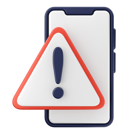 Warning Smartphone  3D Icon