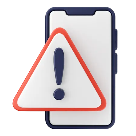 Warning Smartphone  3D Icon