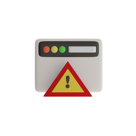 경고 탭 알림  3D Icon