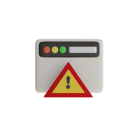 Warning Tab Alert  3D Icon