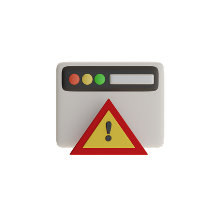Warning Tab Alert  3D Icon