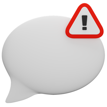 Warning Talk  3D Icon