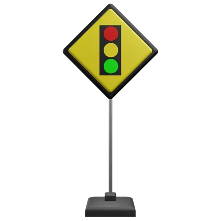 Warning Traffic Sign  3D Icon