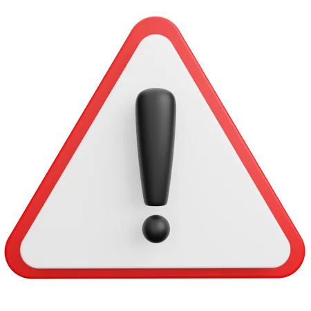 Warning Triangle Sign 3D Icon