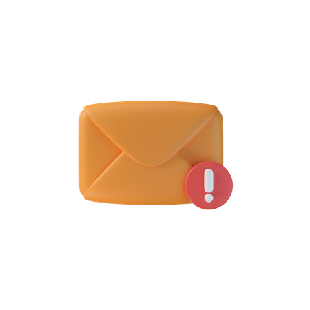 Warnmail  3D Icon