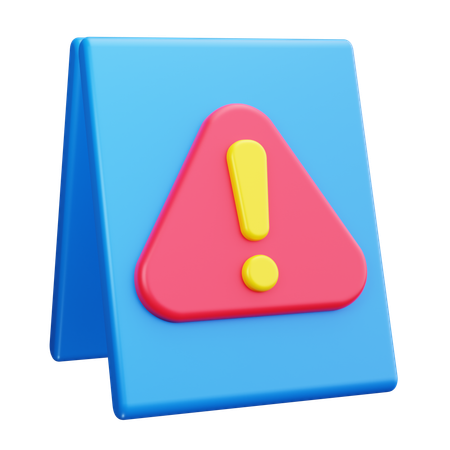 Warnschild  3D Icon