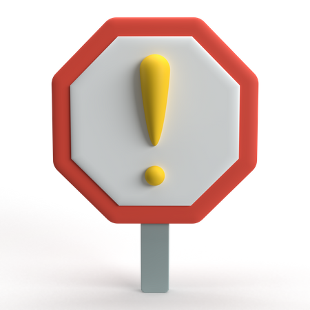 Warnschild  3D Icon