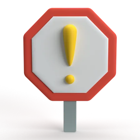 Warnschild  3D Icon